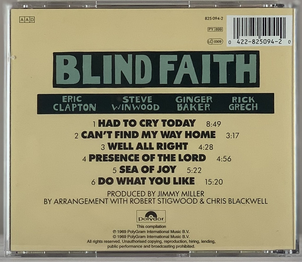 Blind Faith – Blind Faith (CD usado) | Tracks Rio